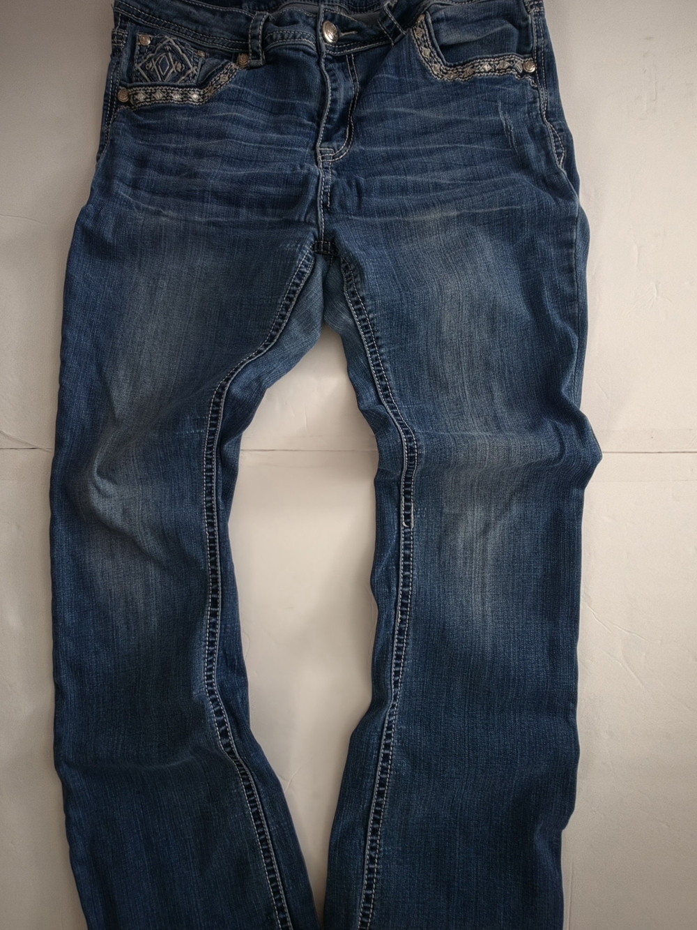 Grace Women's Boot Cut Jeans in Medium Blue Denim